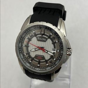 New Bulova Black Precisionist Chrono Men, s Watch